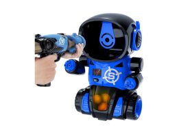 Kruzzel Παιχνίδι στόχου ρομπότ, διαδραστικό με 24 μπαλες και 2 όπλα, 19.5x15x27 cm, Target shooting