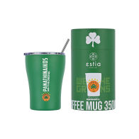 Estia Θερμός Coffee Mug Ποτήρι με Καλαμάκι 350ml Panathinaikos B.C. Πράσινο
