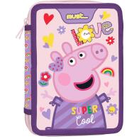Peppa Pig Super Cool Must Σχολική Κασετίνα Διπλή Γεμάτη