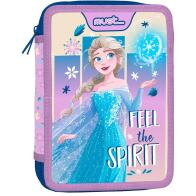 Disney Frozen Feel The Spirit Mus Σχολική Κασετίνα Διπλή Γεμάτη t