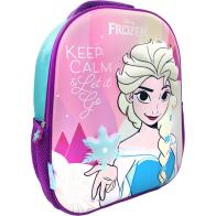 Disney Frozen Keep Calm And Let It Go Must Σχολική Τσάντα Πλάτης Νηπίου 3D Eva 1 Θήκη