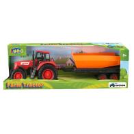 Τρακτέρ Friction Luna Toys με Καρότσα 12x13x42εκ.