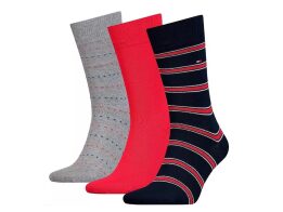 Tommy Hilfiger Σετ Ανδρικές Κάλτσες 3 τεμαχίων σε 3 διαφορετικά σχέδια σε συσκευασία δώρου,39-42