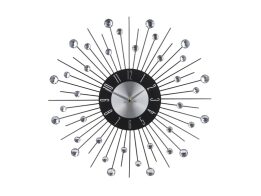 Αναλογικό Ρολόι Τοίχου με πέτρες, κρύσταλλα και διάμετρο 43 cm, Crystal clock  Crystals