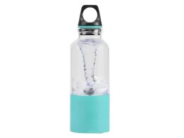 Επαναφορτιζόμενο Μπουκάλι Ανάδευσης Blender Bottle με LED σε μπλε χρώμα, 8x8x25 cm