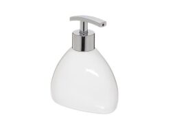 Διανεμητής Σαπουνιού Soap Dispenser με αντλία σε Λευκό χρώμα, 10.5x7.5x13 cm