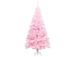Τεχνητό Χριστουγεννιάτικο Δέντρο Ύψους 180 εκατοστών σε Ροζ χρώμα, με Μεταλλική βάση