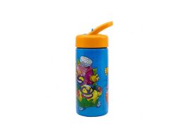 Playground Παγούρι SuperThings Kazoom 410ml, πλαστικό με καλαμάκι, πολύχρωμο, 7.4x6.4x17.8 cm