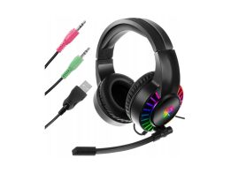 Aria Trade Gaming Ακουστικά με Μικρόφωνο και RGB Φωτισμό 55x10x20cm Gaming Headset