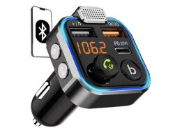 Bluetooth Πομπός Αυτοκινήτου ΦορτιστήςΠομπού FM για Smartphones με 2 θύρες USB, 7.5x4.5x4.7 cm