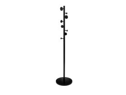 Καλόγερος με 8 Ξύλινους Γάντζους σε Μαύρο χρώμα, μέγιστο βάρος υποστήριξης 16kgr, 37x176 cm