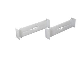 Σετ διαχωριστικά συρταριών 2 τεμαχίων, που επεκτείνονται πλαστικά σε λευκό χρώμα, 55x35 cm