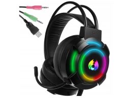 Gaming ακουστικά με μικρόφωνο και rgb φωτισμό, μήκος καλωδίου 2m, Gaming Headset