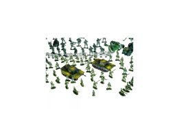 Παιχνίδι μινιατούρα σετ στρατιωτάκια 300 τεμαχίων, στρατιωτική βάση, σε διάφανη θήκη, Military base