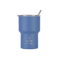 Estia Θερμός Ποτήρι Mug Lite με Καλαμάκι 400ml Μπλε