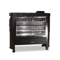 Gruppe Σόμπα Χαλαζία 2400W Black NGF-24BFHR με Τηλεχειριστήριο, Θερμοστάτη, Χρονοδιακόπτη και 3 Βαθμίδες Θέρμανσης