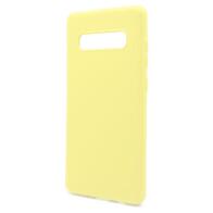 Θήκη Liquid Silicon inos Samsung G975F Galaxy S10 Plus L-Cover Κίτρινο