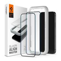 Tempered Glass Full Face Spigen Glas.tR Align Master Apple iPhone 12 mini Μαύρο (2 τεμ.)