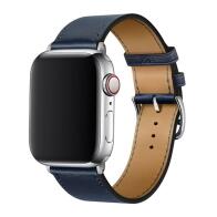 Λουράκι Devia Elegant PU Leather Apple Watch (38/ 40/ 41mm) Σκούρο Μπλε