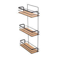 Estia Εταζερα Bamboo Essentials Μεταλλικη Ισια 3 Θεσεων 25.5x10.5x49cm Μαυρη 02-12779