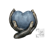 ARTELIBRE Διακοσμητικό Χέρια Κρατούν Καρδιά Μπρονζέ/Γκρι Polyresin 10x15x15cm