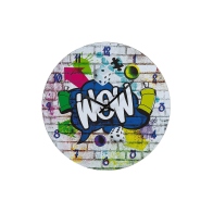 ARTELIBRE Ρολόι Τοίχου 'Wow' Με Γκράφιτι Πολύχρωμο MDF Φ33.8x2cm
