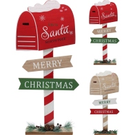 ARTELIBRE Γραμματοκιβώτιο Merry Christmas Πολύχρωμο MDF 25.5x5x50.5cm Σε 2 Σχέδια