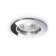 Ideal Lux Downlight Φωτιστικό Χωνευτής Τοποθέτησης Μονόφωτο Jazz 083070 GU10 max 1 x 50W Χρώμιο