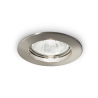 Ideal Lux Downlight Φωτιστικό Χωνευτής Τοποθέτησης Μονόφωτο Jazz 083087 GU10 max 1 x 50W Νίκελ