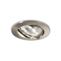 Ideal Lux Downlight Φωτιστικό Χωνευτής Τοποθέτησης Μονόφωτο Swing 083148 GU10 max 1 x 50W Νίκελ