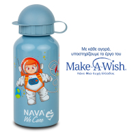 NAVA Μπουκάλι αλουμινίου "We Care" μπλε 400ml