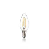 Ideal Lux Λάμπα E14 OLIVA 4W 3000K CRI80 4W Διάφανο