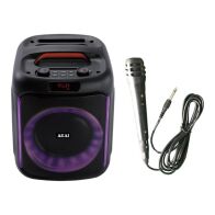 Akai ABTS-V20 Φορητό ηχείο με Bluetooth, USB, AUX-IN, κάρτα TF, FM, LED και ενσύρ. μικ.- 20W RMS