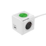 Allocacoc® PowerCube |Extended USB A+C+Wireless Charger| Πολύπριζο 4 θέσεων & 1xUSB/1xUSB-C