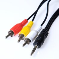 Osio OSK-1116 Καλώδιο 3.5 mm - 17 mm σε 3 AV RCA - 1 m