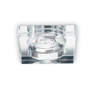 Ideal Lux Downlight Φωτιστικό Χωνευτής Τοποθέτησης Μονόφωτο Blues Square 114019 GU10 max 1 x 50W Διάφανο