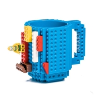 Gadget Master Κούπα Τύπου Lego  Πλαστική μπλε 350ml