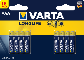 Varta Αλκαλικές Μπαταρίες AAA 1.5V LongLife 16τμχ