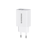 Riversong Travel Adapter SafeKub D2 2.4A Dual USB White