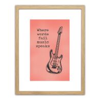 ArteLibre Πίνακας Σε Κορνίζα "Where Words Fail Music Speaks" 35x45x1.8cm