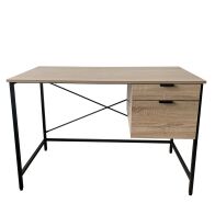 ESmarket Γραφείο SAS Sonoma/Μαύρο Μελαμίνη/Μέταλλο 120x60x75cm