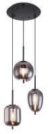 Globo Lighting Κρεμαστά BLACKY τρίφωτο μαύρο  3xE14