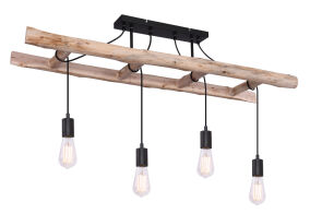 Globo Lighting Πλαφονιέρες IRMGARD τετράφωτο ξύλινο   4xE27