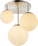 Globo Lighting Πλαφονιέρες JOEL δίφωτο νίκελ ματ  2xE27