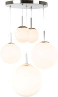 Globo Lighting Κρεμαστά BALLA δίφωτο νίκελ ματ  2xE27 ILLU