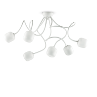 Ideal Lux Φωτιστικό Οροφής Πλαφονιέρα Σποτ Πολύφωτο Octupus PL6 174921 G9 max 6 x 28W Λευκό