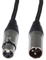 CITRONIC RETRO BRAINED XLRF-XLRM MICROPHONE LEAD 1.5m BLACK