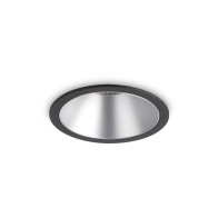 Ideal Lux Downlight Φωτιστικό Χωνευτής Τοποθέτησης Μονόφωτο Game Round 192321 11W Μαύρο Ασημί