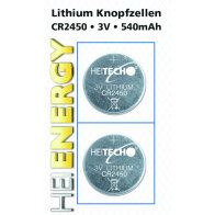 Heitech Μπαταρίες Λιθίου Ρολογιών CR2450 3V Heienergy 2τμχ