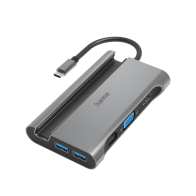 Hama USB-C Μultiport Hub 7 θυρών με 3 x USB-A, USB-C, VGA, HDMI™, LAN/Ethernet